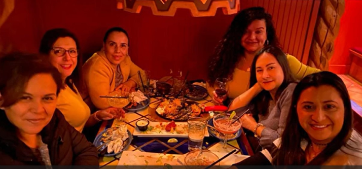 Las Pioneras left to right_ Vicky ,Beatriz Á., Beatriz T., Lidieth , Lucy, Vilma Las Pioneras left to right_ Vicky ,Beatriz Á., Beatriz T., Lidieth , Lucy, Vilma