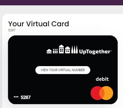 Virtual Wallet screenshot virtual card default mastercard