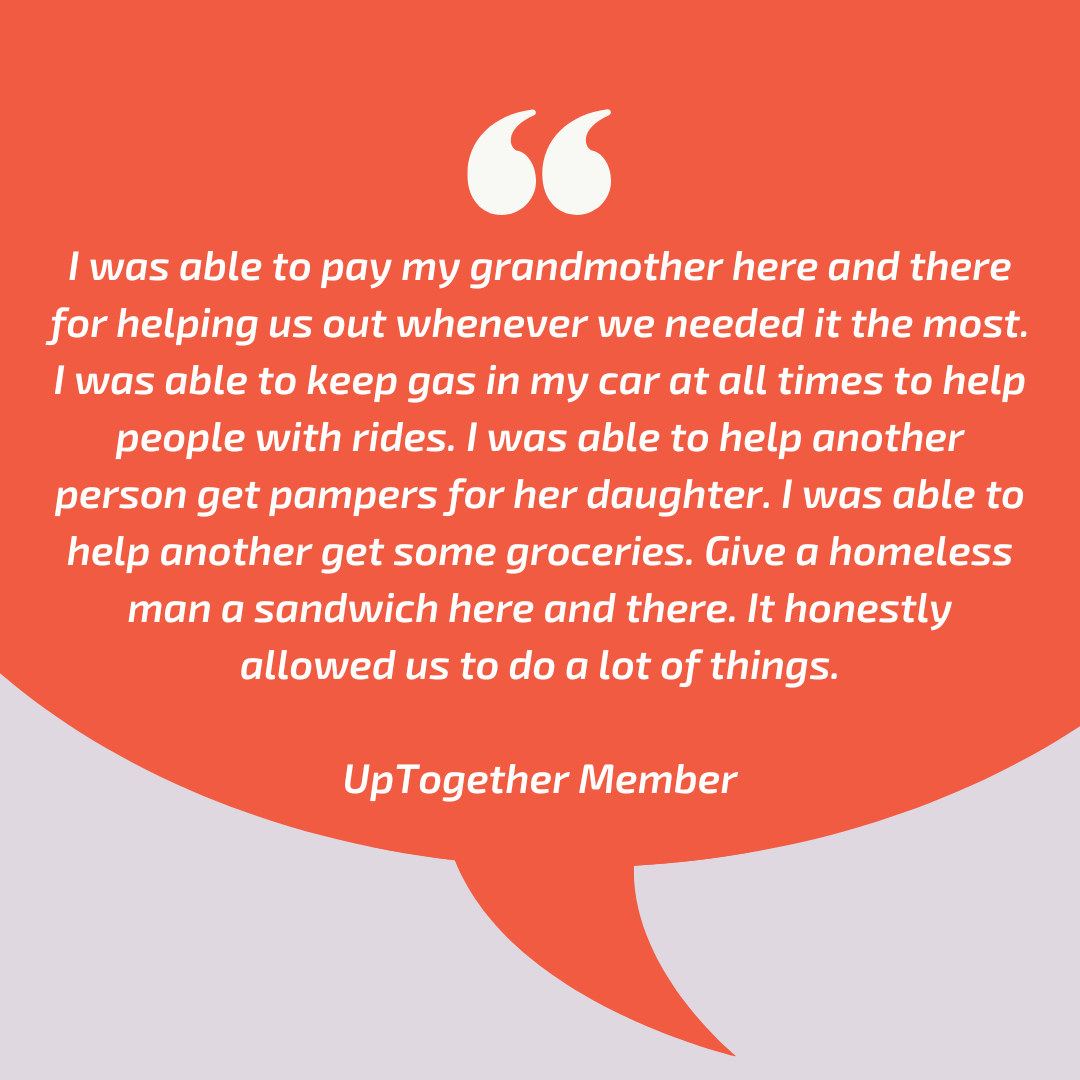 Having this money allowed me to be home and present with my children. Attend school events, actually cook home-cooked meals, and just enjoy quality time. It also helped with my mental [health] because I was les (2)